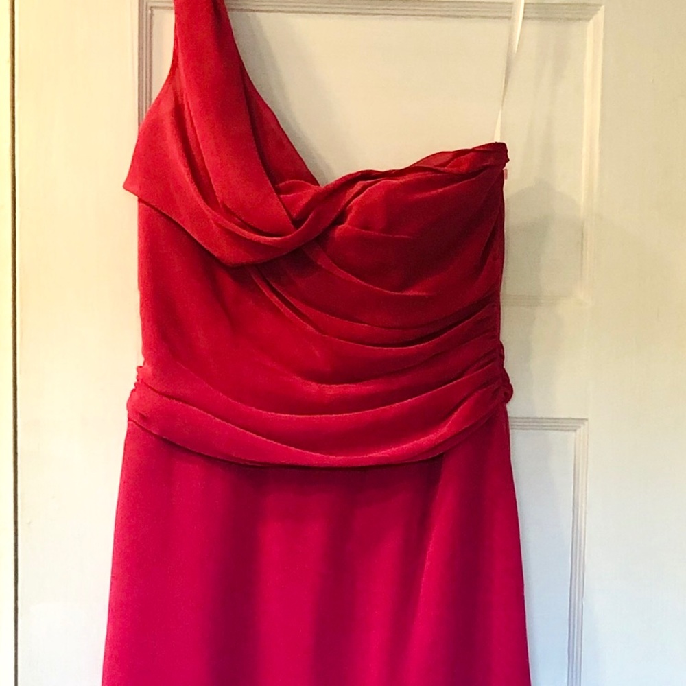 Bridesmaid / prom / event fuchsia chiffon dress